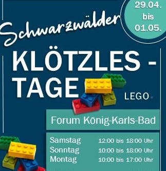 „Schwarzwälder Klötzlestage - LEGO® Wochenende in Bad Wildbad“ - 29.04.-01.05.23